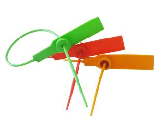 Etichette con sigillo in plastica