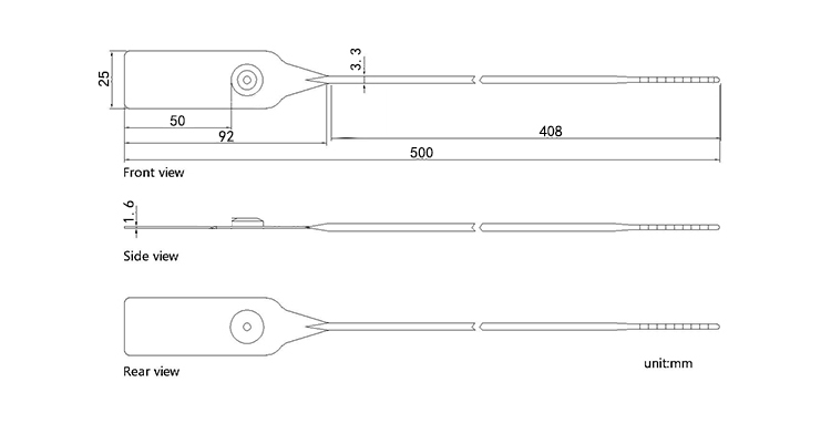 Sello de plástico a prueba de robos Pilfer Proof Plastic Seal