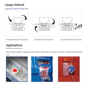 sigillo in plastica del misuratore di sicurezza