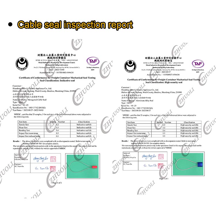 S002 Tamper-Evident Cable Seals S002 Tamper-Evident Cable Seals